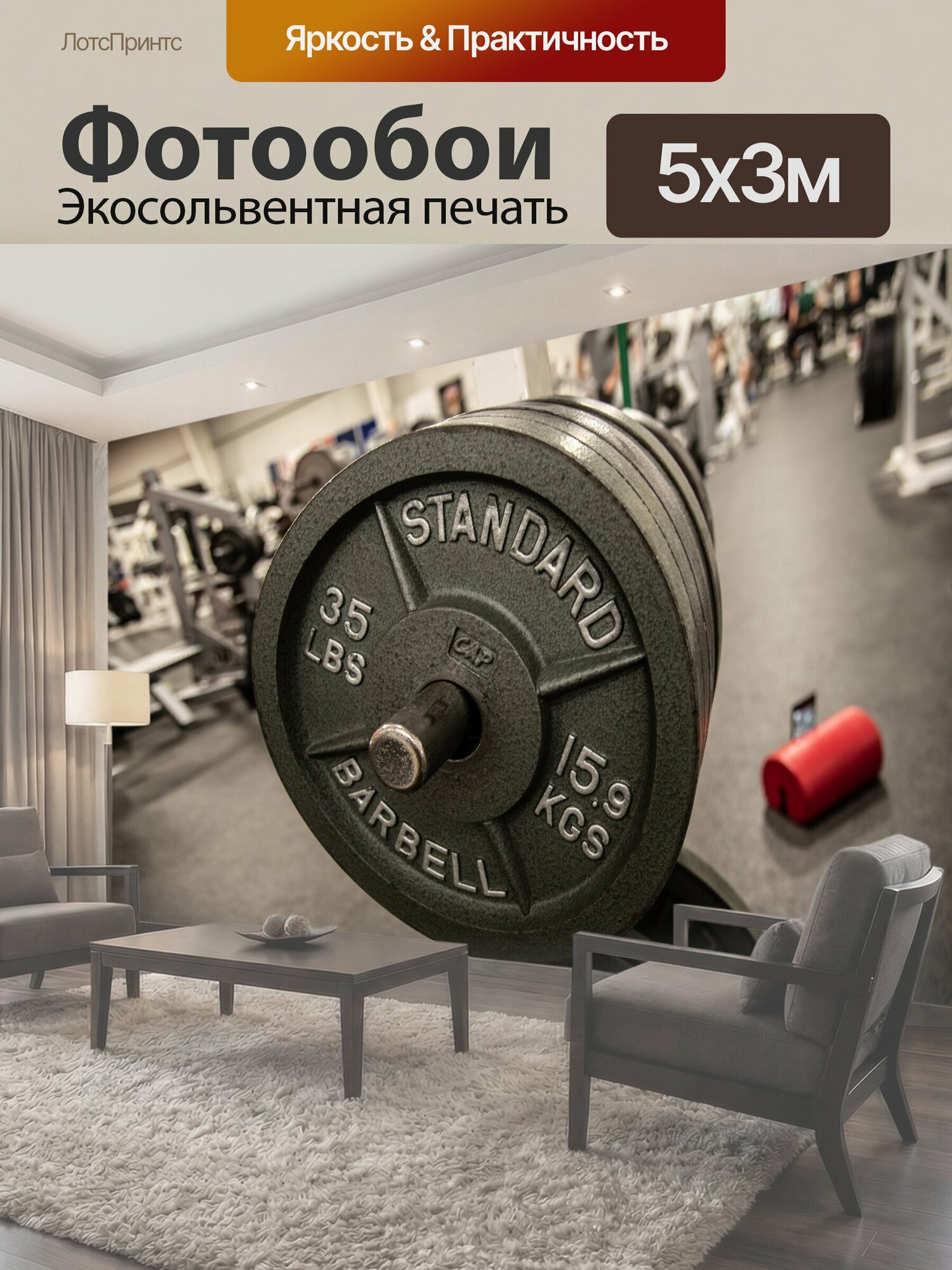 Фотообои "Веса, спортзал, старые школьные весов" 500x300 см. экосольвентная печать