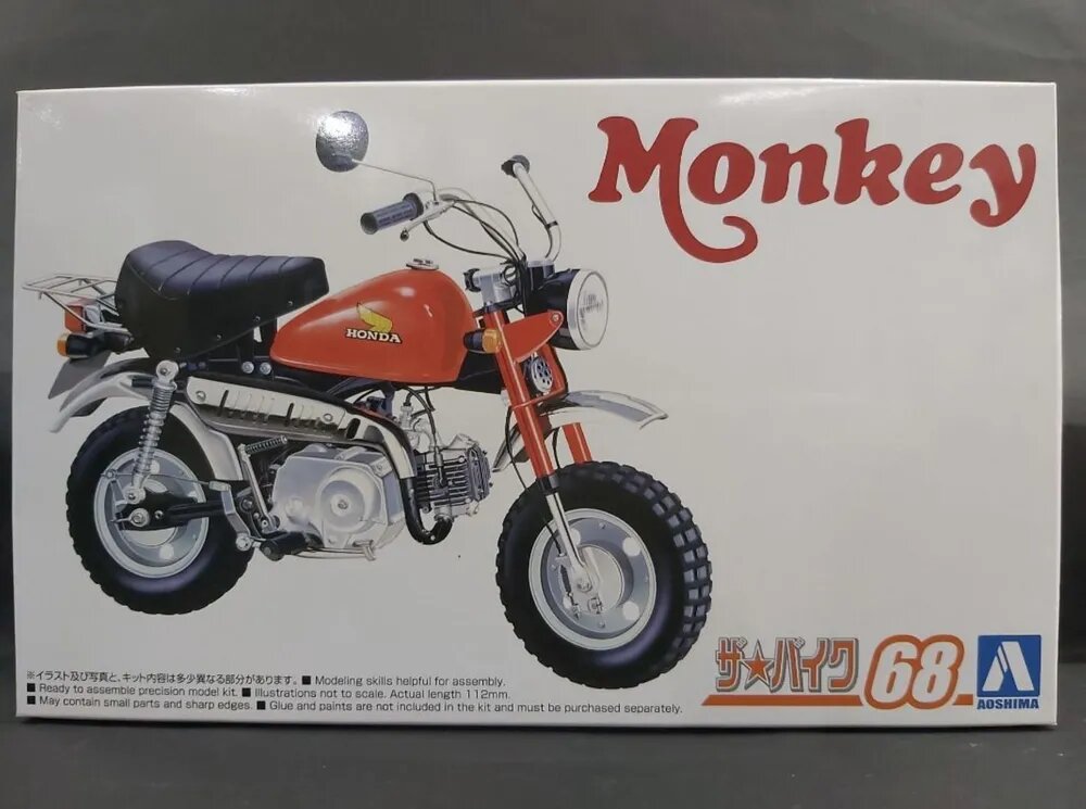 Сборная модель мотоцикла Aoshima 06434 Z50J-1 Monkey '78, 1/12, с хромированными деталями