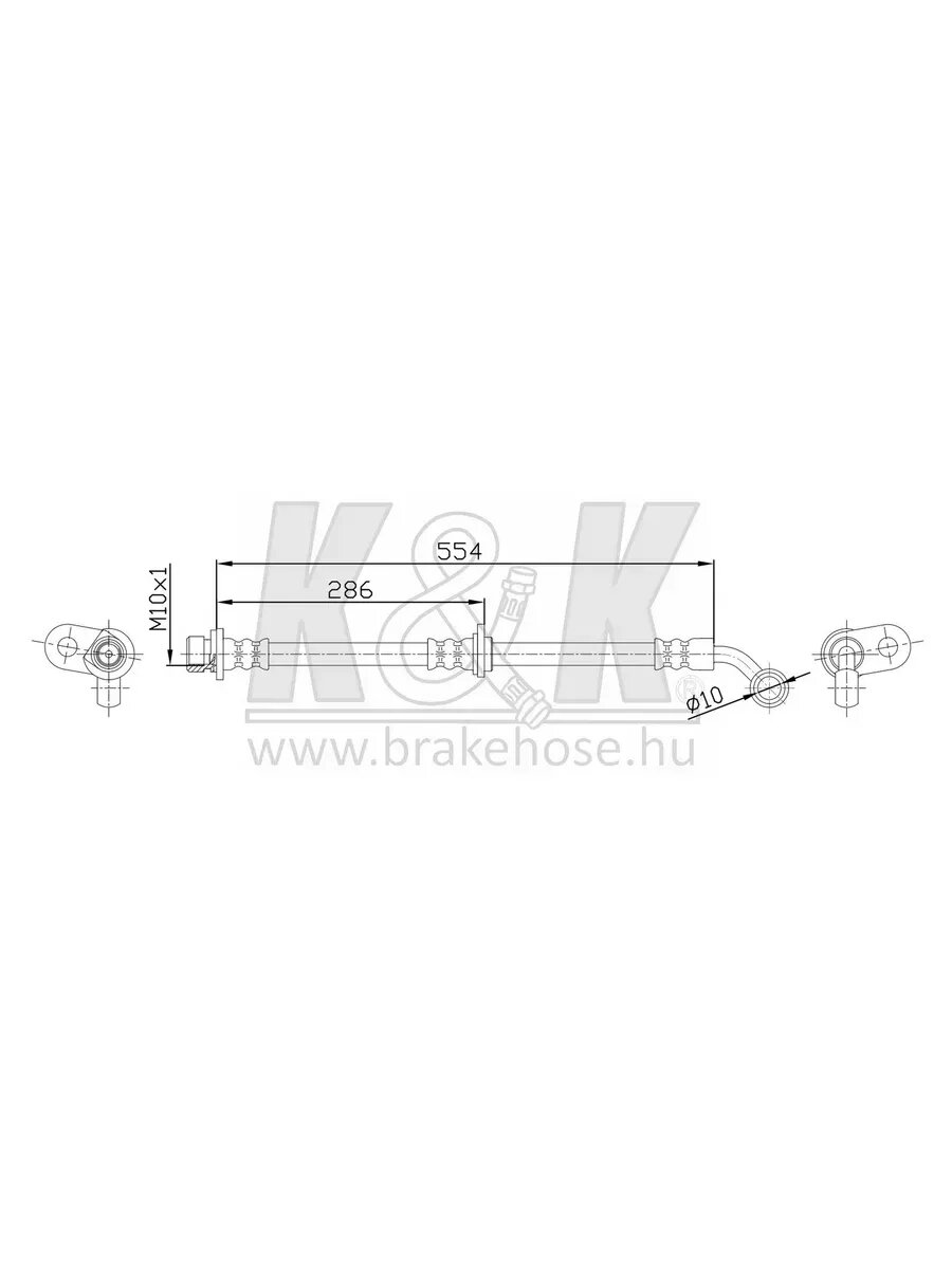 Тормозной шланг Honda CR-V II 2.2 CTDi K&K