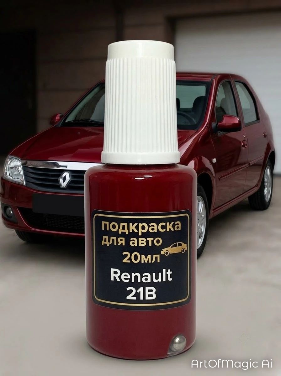 Подкраска для сколов Renault код цвета 21B Rouge Toreador 20 мл