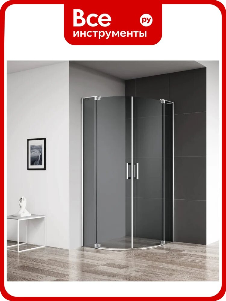 Душевой уголок Cezares SLIDER-R-2-80/90-Grigio-Cr