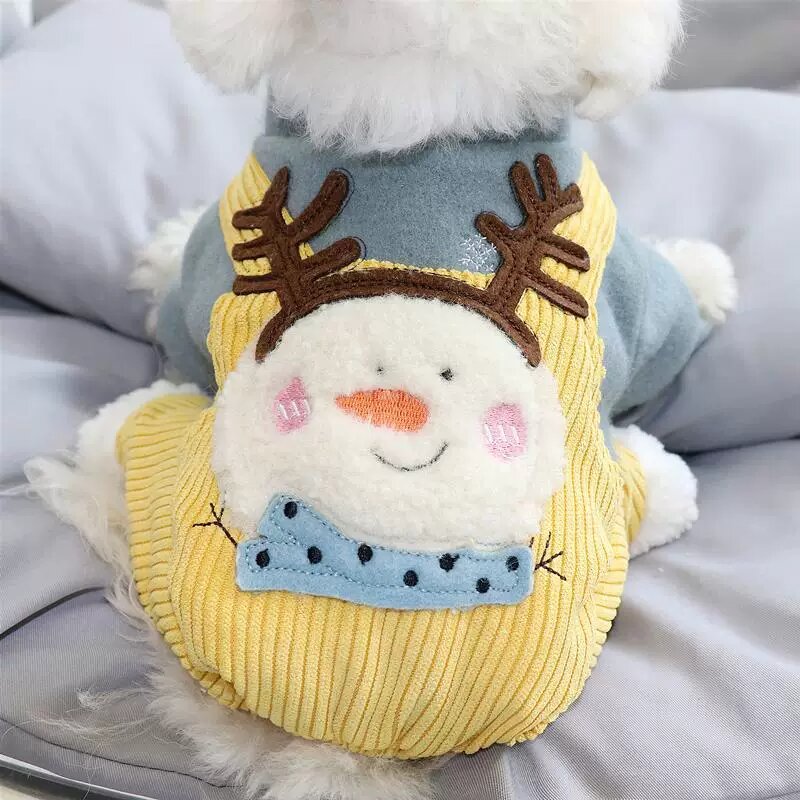 Куртка для собак малых и средних пород, стиль Snowman, четырехлапый дизайн, теплая с флисом, размер XS