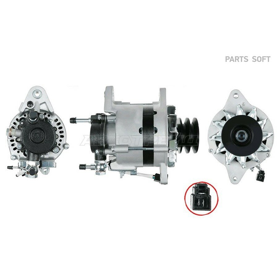 Генератор Toyota Hiace 82-98 / Hilux Pick Up 88-97 (2L/3L 12V 55A) от официального дистрибьютора, SAT, артикул ST850098