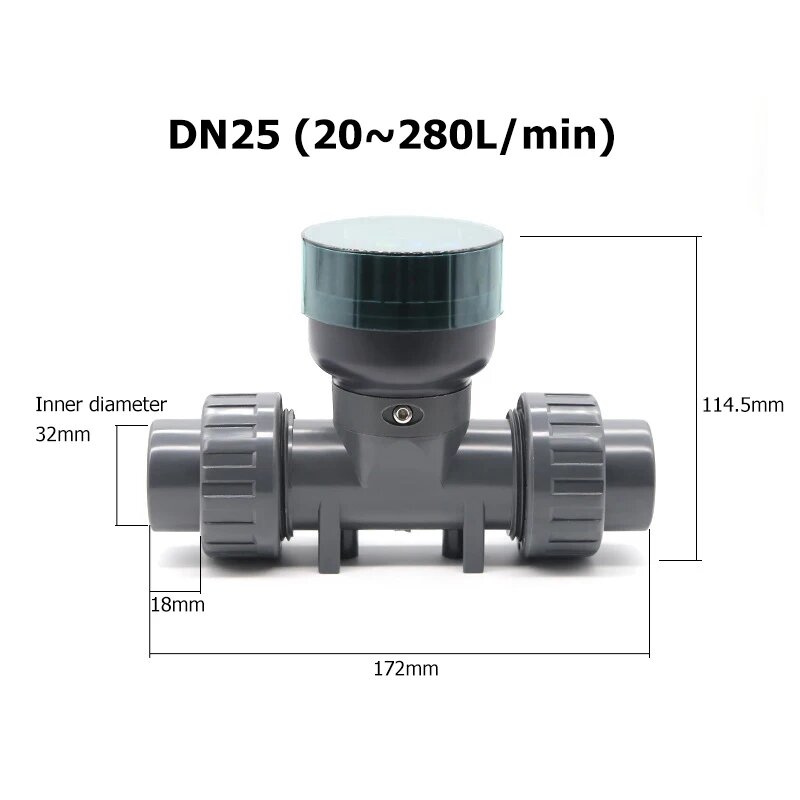 Расходомер цифровой DN25 (20~280L/min)
