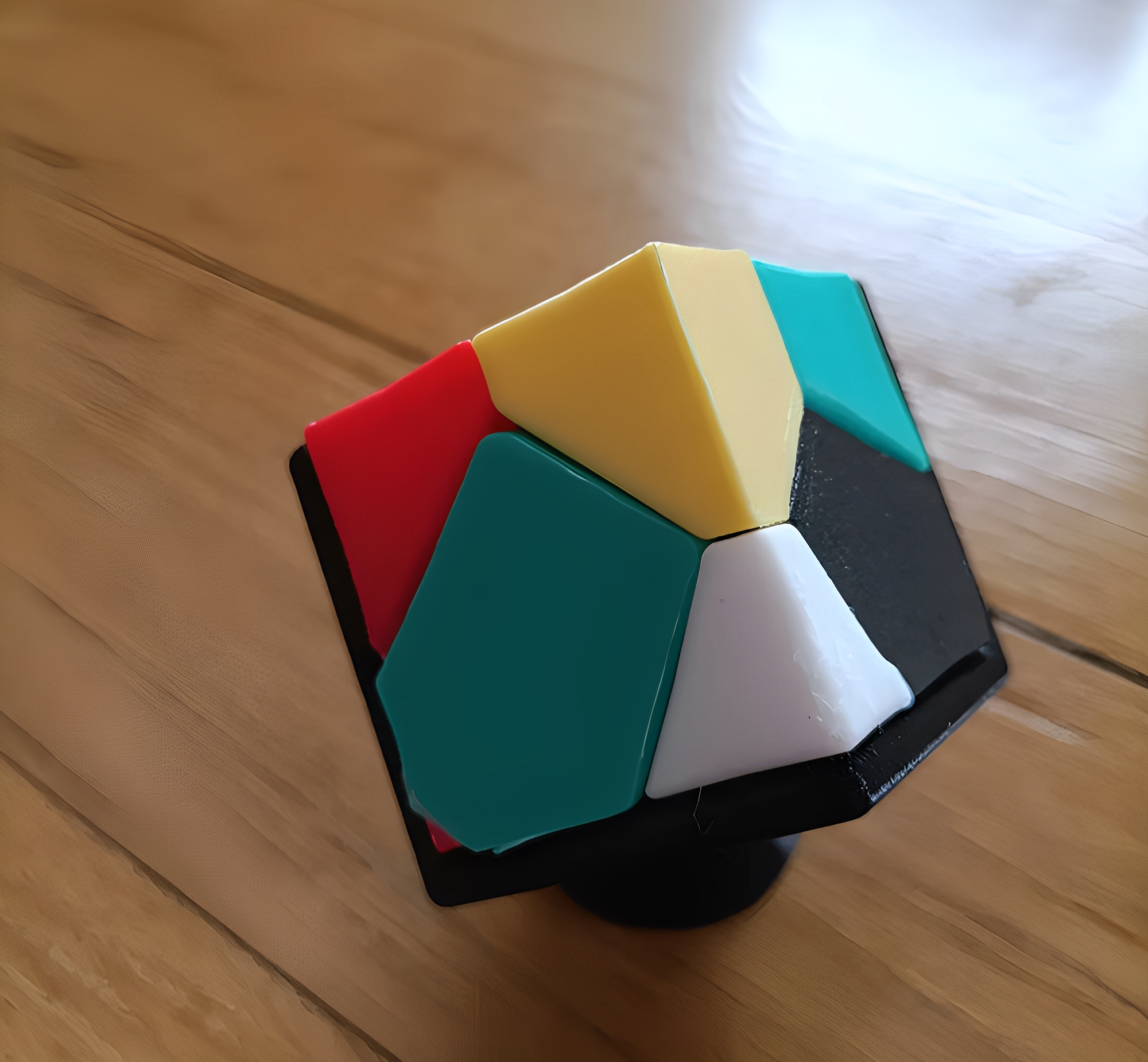 Головоломка в виде гладких камней с разноцветными камнями, сложная 3D-печатная деревянная игра