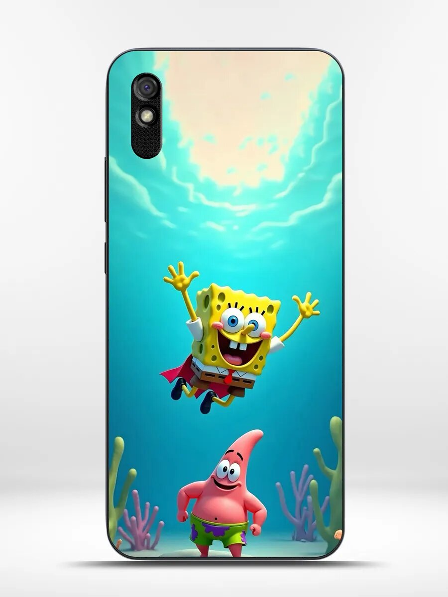 Чехол на Redmi 9A губка боб