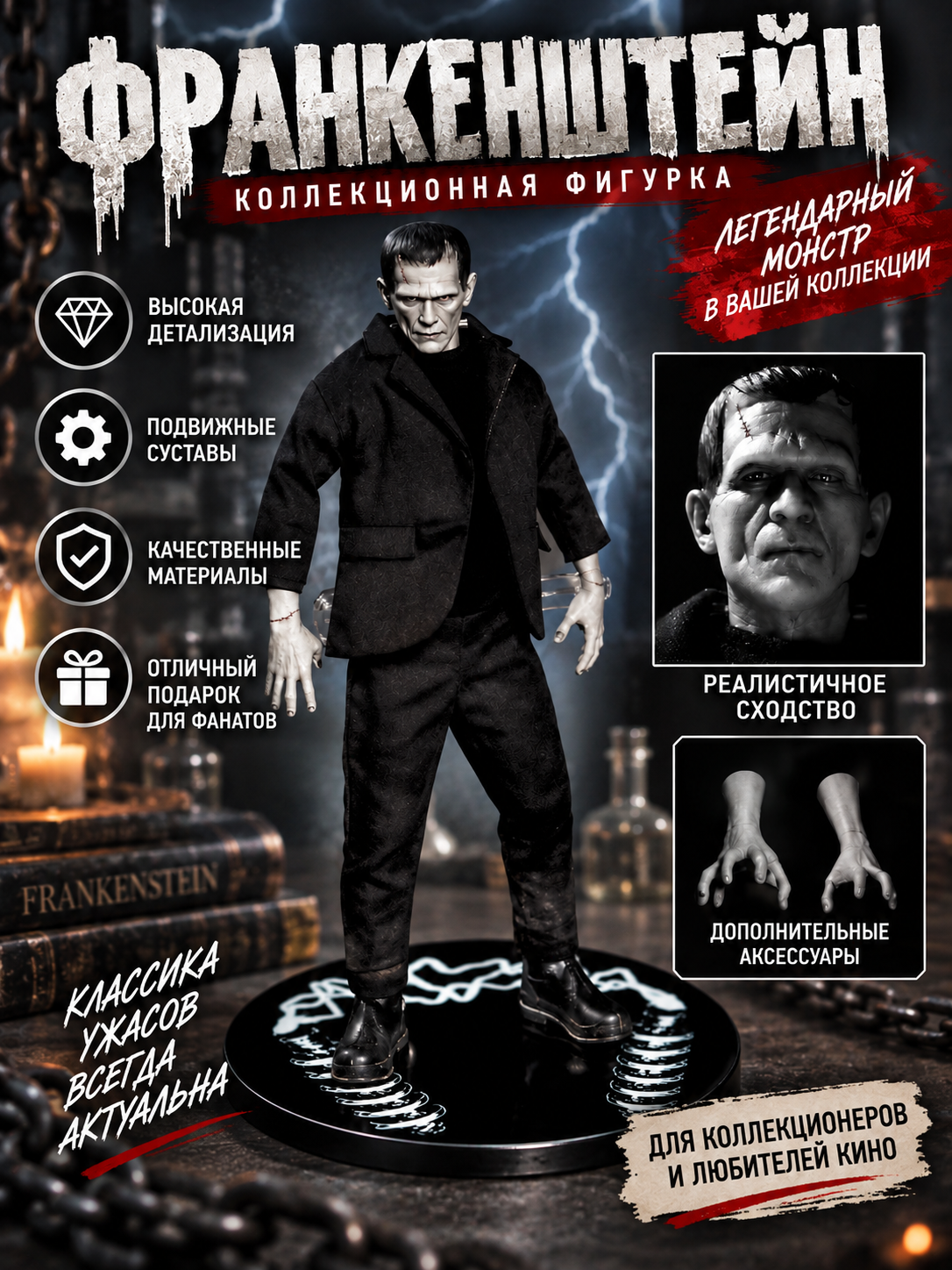 Sofirn Франкенштейн Страшный монстр 6 дюймовый гонщик Франкенштейн Action Picture Picture ()