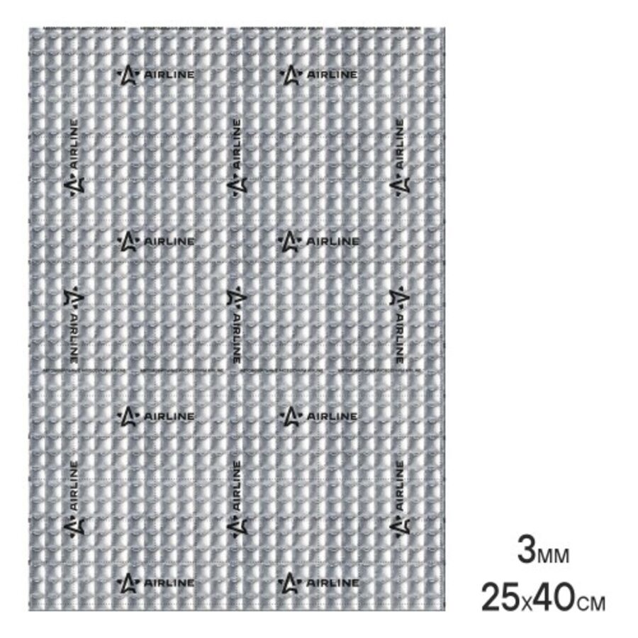 Шумоизоляция (Вибро) Base 3 (25*40 См), Кс, 3 Мм, Фольга 60 Мкм. Кмп 0,23 (Advi005) (AIRLINE ADVI005)