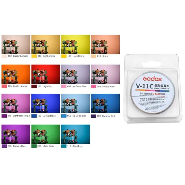 Цветные фильтры Godox V-11C/V-11T набор из 30 шт. V-11C