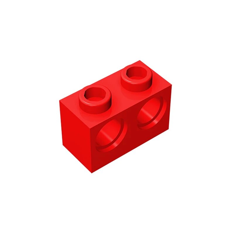 Красный LEGO кирпичик 1x2 (2 шт.)
