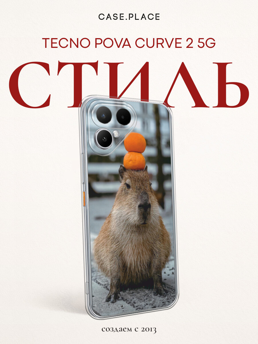 Чехол на Tecno Pova Curve 2 5G / Текно Пова Курв 2 5G с принтом Капибара медитирует