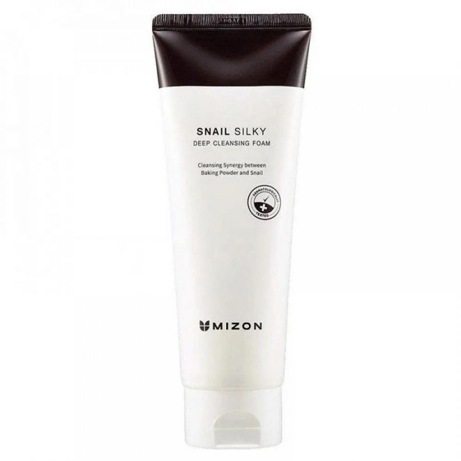 MIZON Глубокоочищающая пенка для умывания с муцином улитки 150мл. SNAIL SILKY DEEP CLEANSING FOAM.