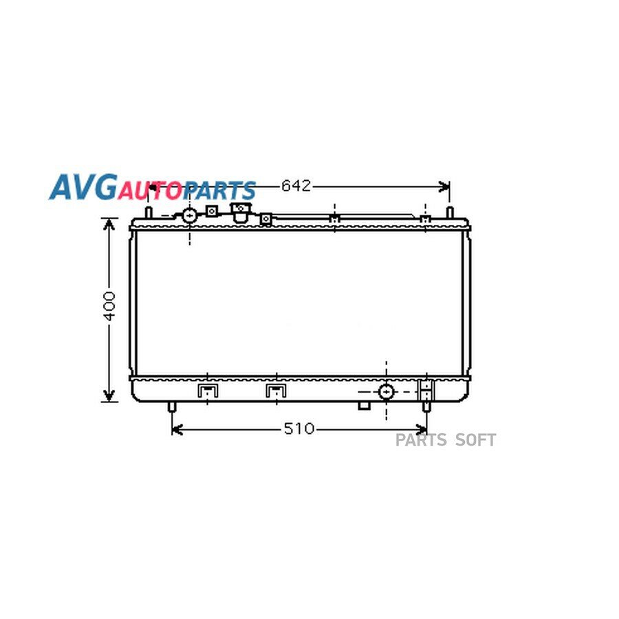 Радиатор двигателя от официального дистрибьютора, AVG, артикул MZ2176