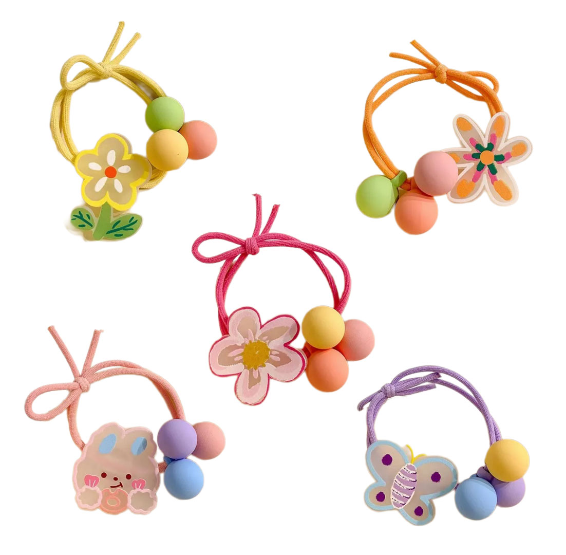 Candy Color Flower Hairband для детей упругих волос Elastic
