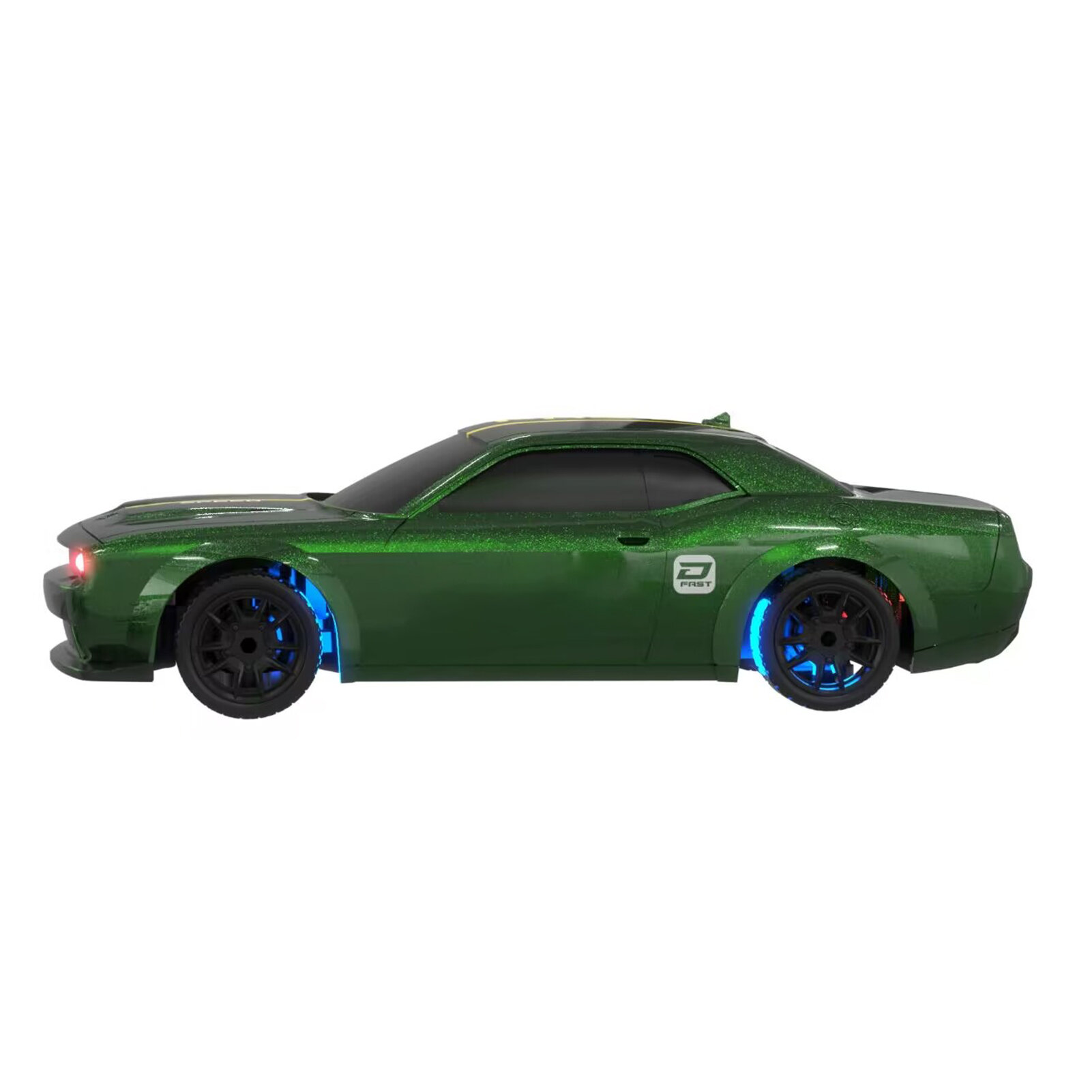 Дрифтующий радиоуправляемый автомобиль 1/43, 4WD, зеленый, с дальностью до 30 м и скоростью 15 км/ч