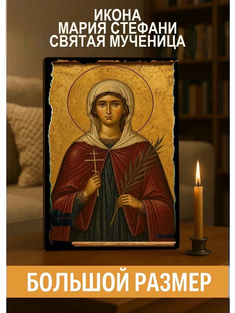 Икона Мария Стефани, на дереве, 30×40 см, освящённая, ручная работа