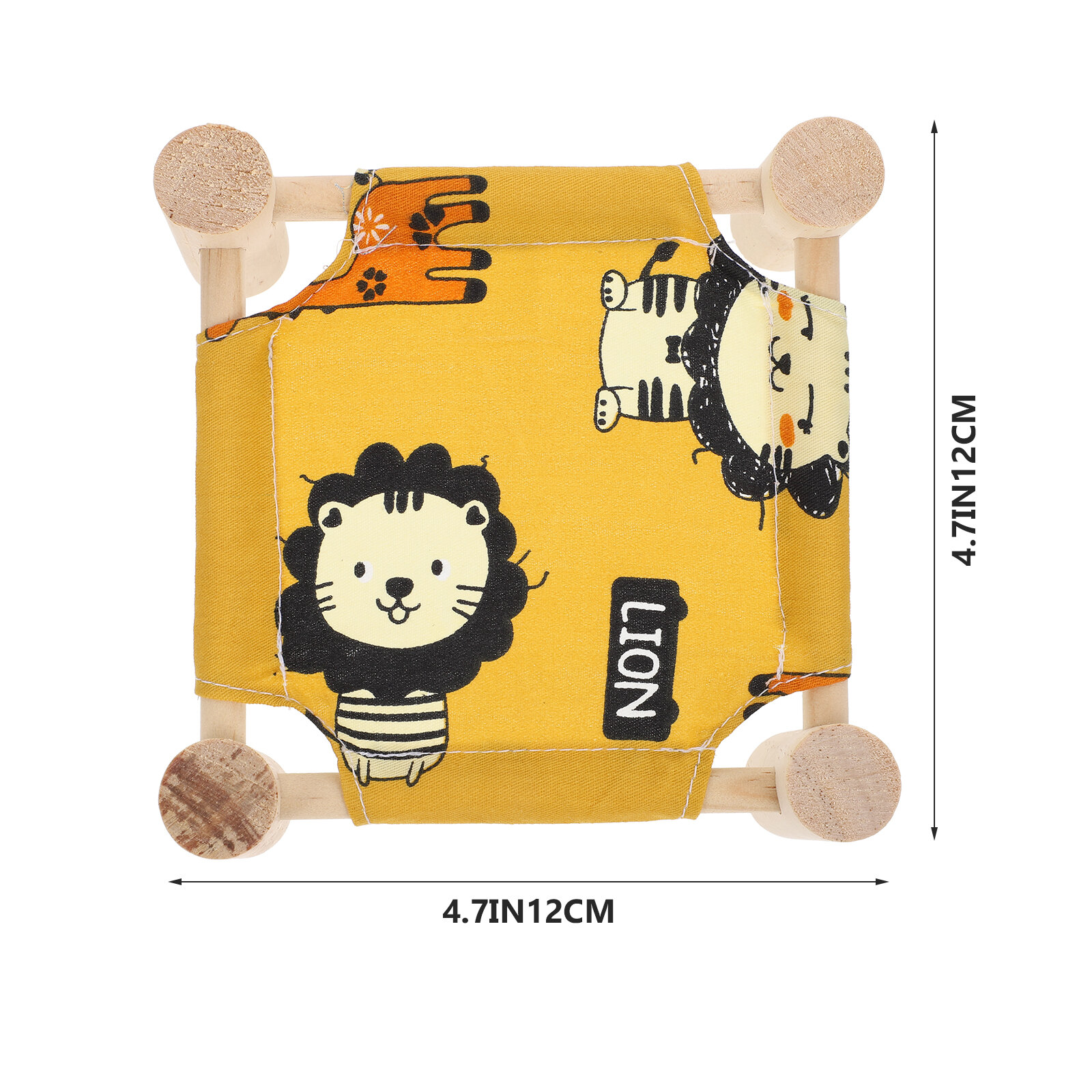 Одна Дышащая Подвесная Кровать для Хомяка с Деревянной Рамой 12x12 см Уютное и Просторное Место для Сна и Отдыха