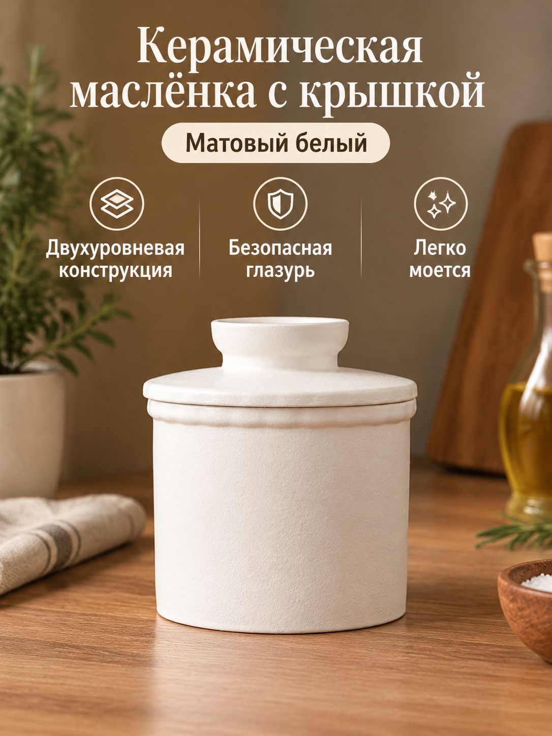 Масленка для сливочного масла 350 мл