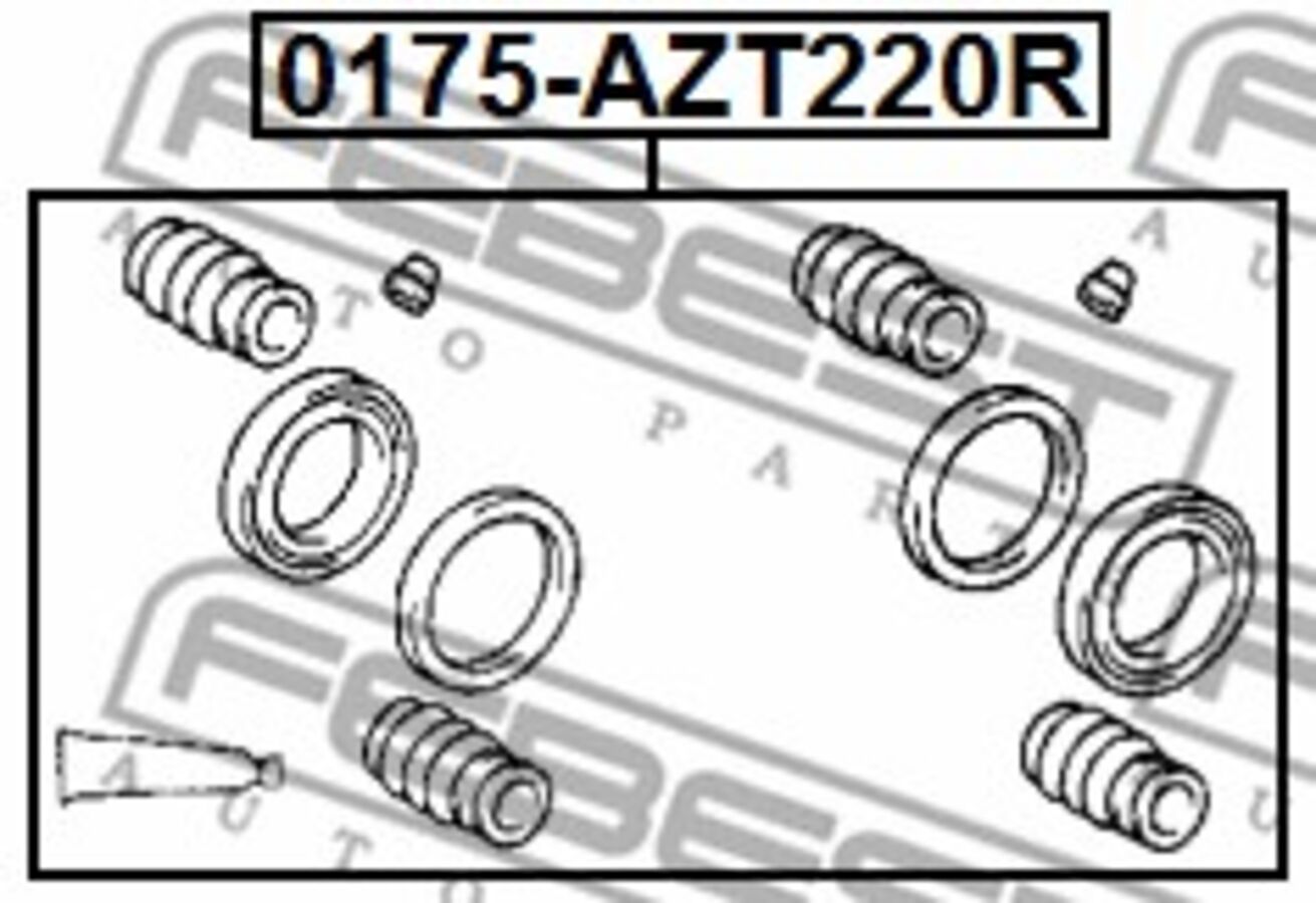 Ремкомплект суппорта тормозного заднего (на обе стороны) (FEBEST 0175-AZT220R)