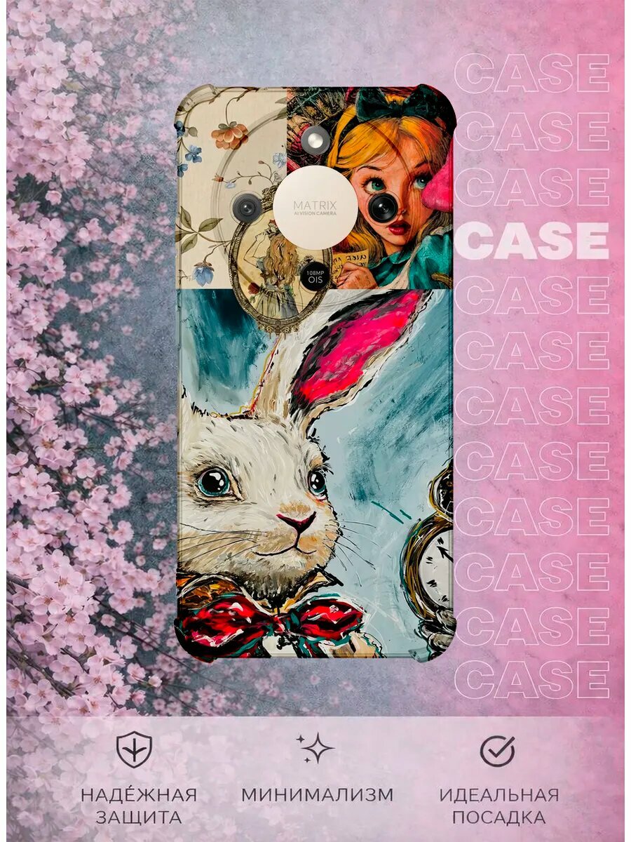 Чехол на Honor X9D с принтом Алиса в Стране чудес