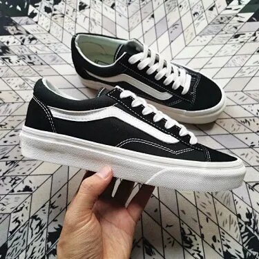 Кроссовки рабочие/ черно-белые парусиновые туфли vans