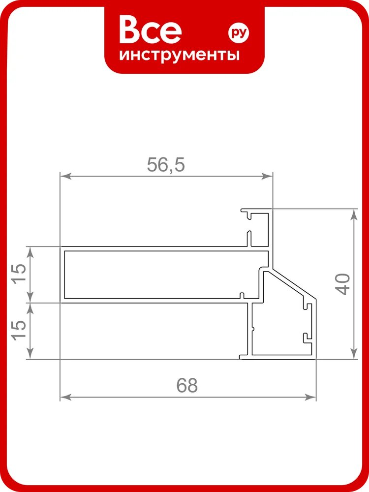 Короб Armadillo SWD.Scope, 40/68/3200, frame, BL, 3,2 м 58111