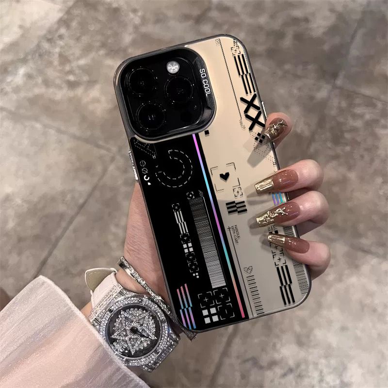 Чехол на Aйфон 11 / IPHONE 11 черный противоударный чехол с футуристичным цифровым дизайном и надписью XX, усиленная защита камеры и граней