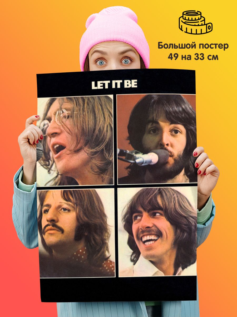 Постер The Beatles Битлз Let it Be
