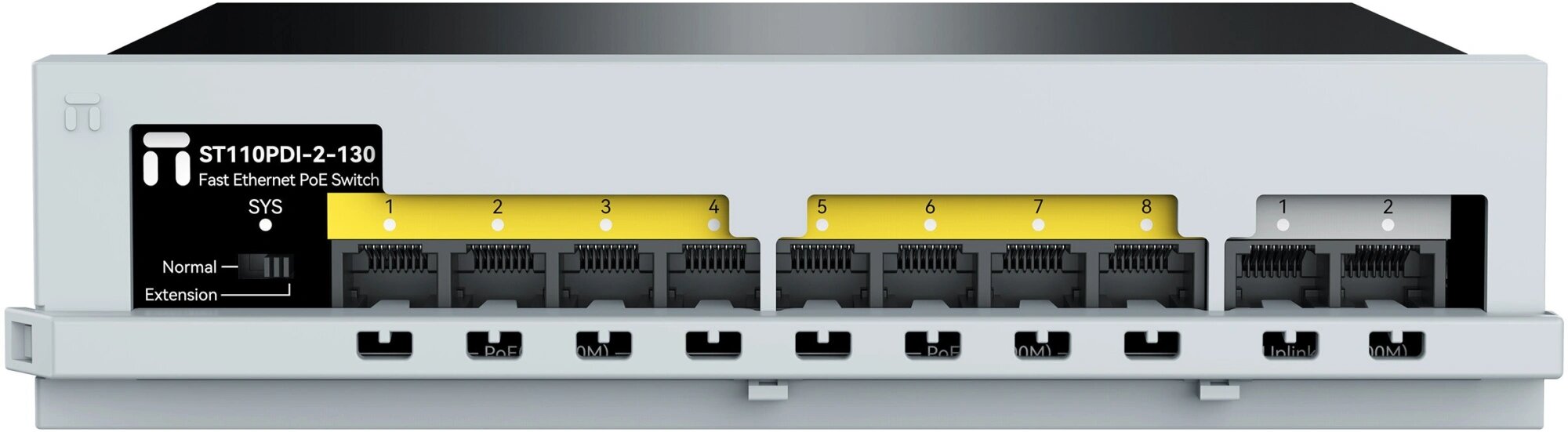 Коммутатор ST110PDI-2-130 (L2) 10x100Мбит/с 8PoE 130W