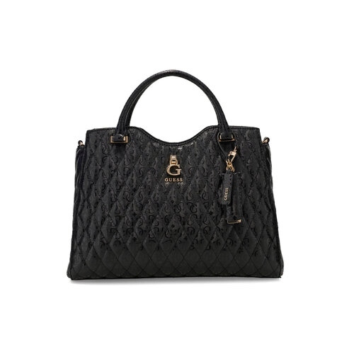 Сумка GUESS, фактура зернистая, черный