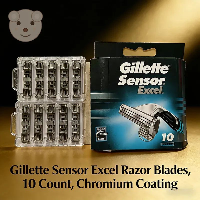Сменные кассеты для бритья Sensor Excel, 10 шт, подходит для всех бритв линейки Sensor