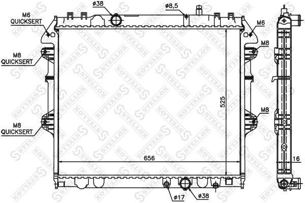 Радиатор охлаждения Stellox 1026341SX