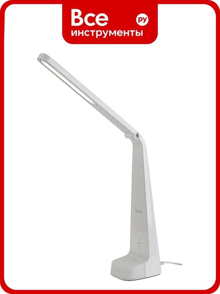 Светодиодный настольный светильник General Lighting Systems 9Вт, 460лм, 5500К, холодный белый свет, сенсорное включение, белый GLTL-033 800033