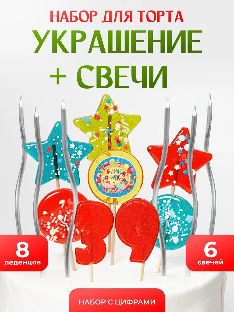 Украшения для торта. Цифра 39