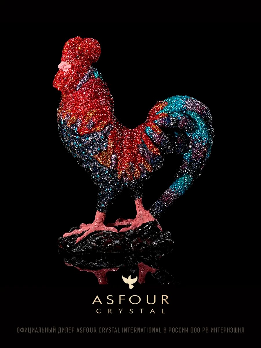 Статуэтка с хрустальными стразами "Петух" Asfour Crystal