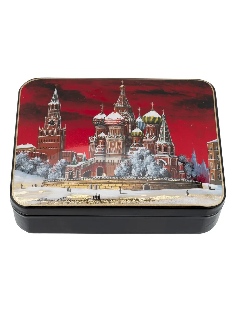 Шкатулка "Москва. Храм Василия Блаженного" 15х11 см