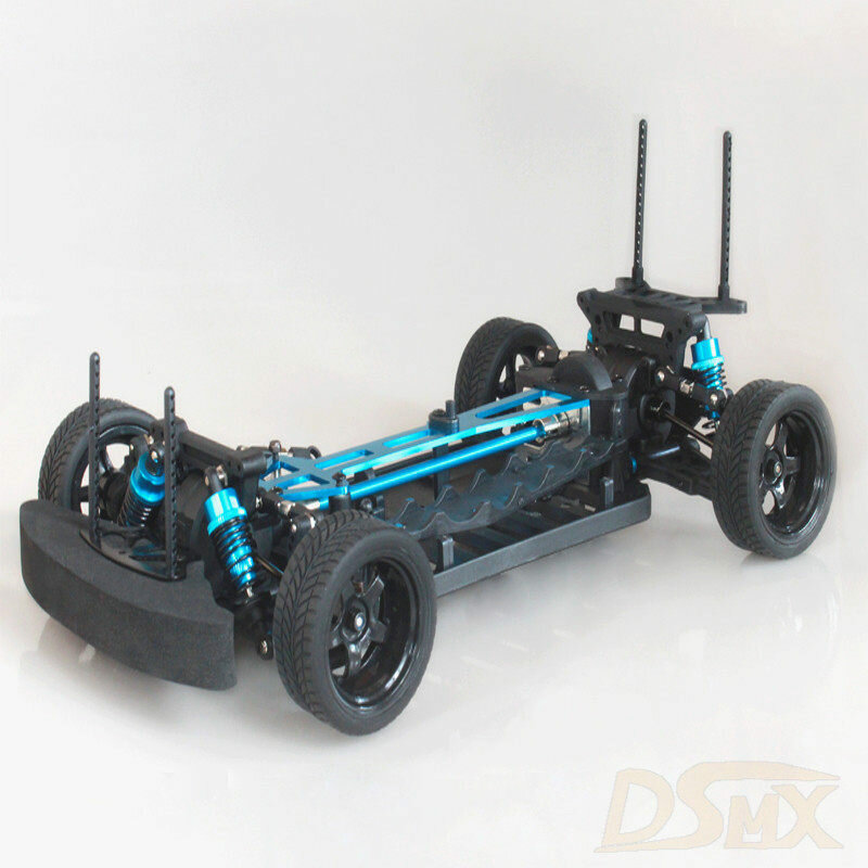 Несобранное шасси HSP 1:10 с гоночными шинами дрифт металлическая пластина