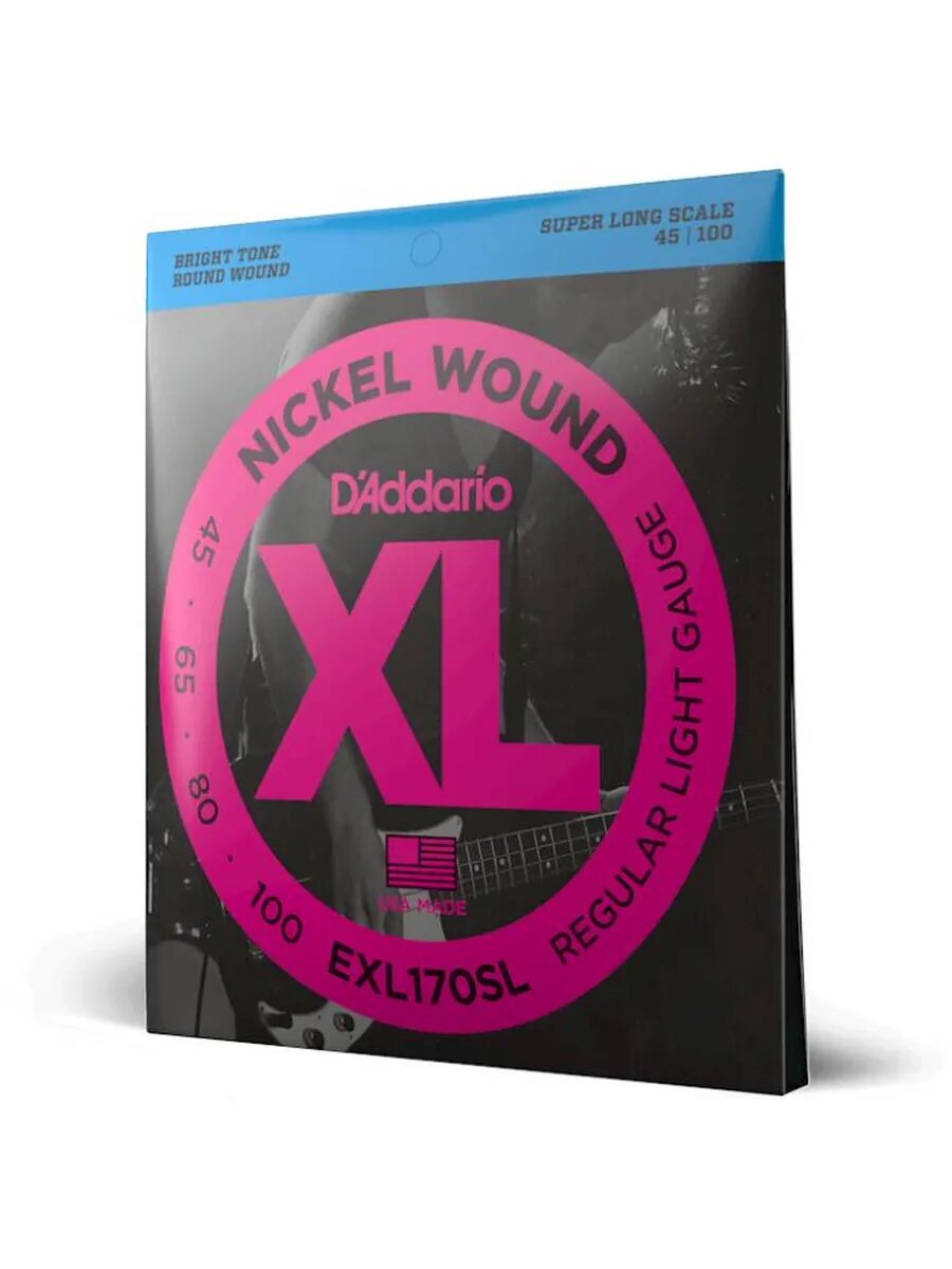 D'ADDARIO EXL170SL струны для 4х струны для бас гитары -гитары, никель, Soft, 45-100, Super Long Scale