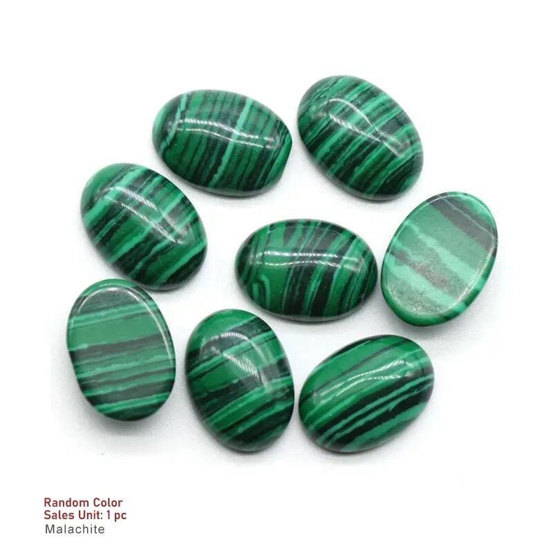 Кабошон бусины агат кварц 6-25 мм 18x25mm, 1piece Malachite