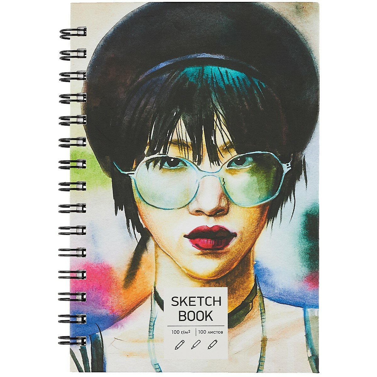 Скетчбук А5 100л "SKETCHBOOK. Портрет", 100г/м2, евроспираль
