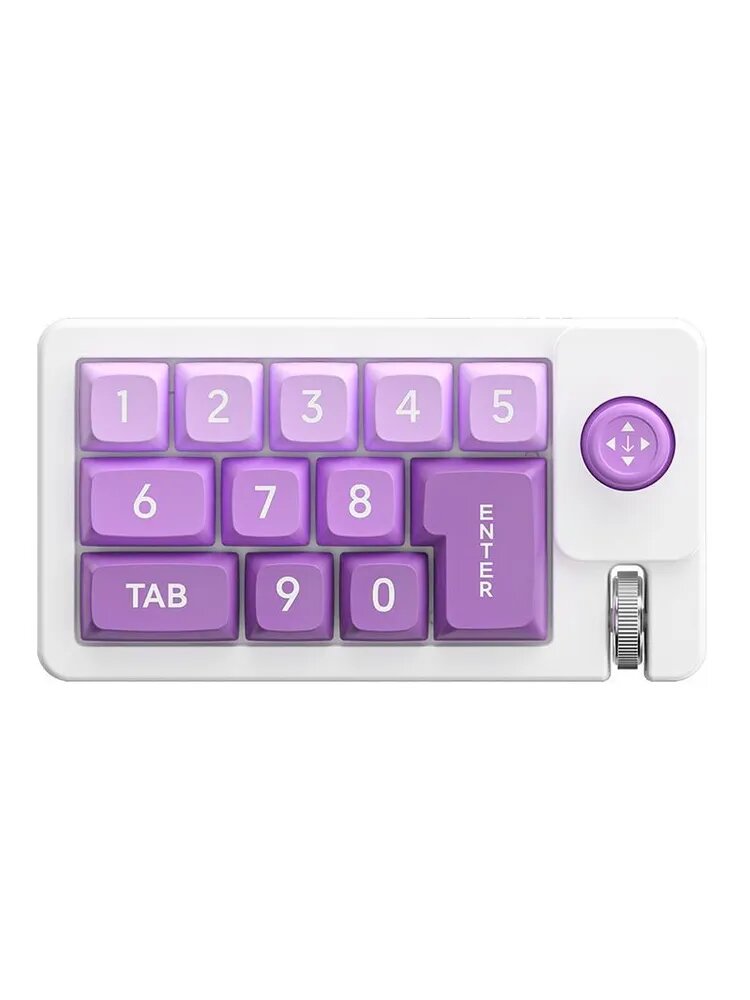 Клавиатура Macropad игровая мини-клавиатура фиолетовая, механические переключатели, RGB подсветка, USB