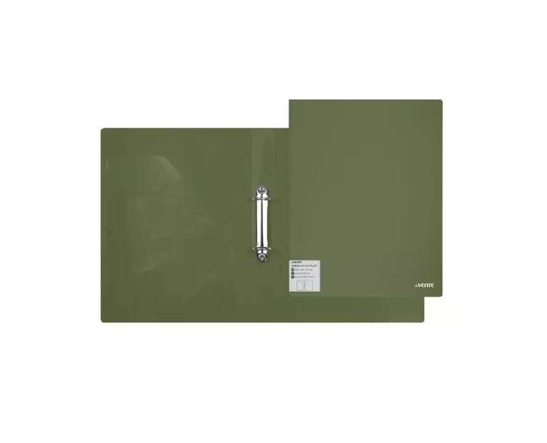 Папка на 2-х кольцах deVENTE A4 (240x310x35 мм) 650 мкм на 250 л карман фисташковая 3081209