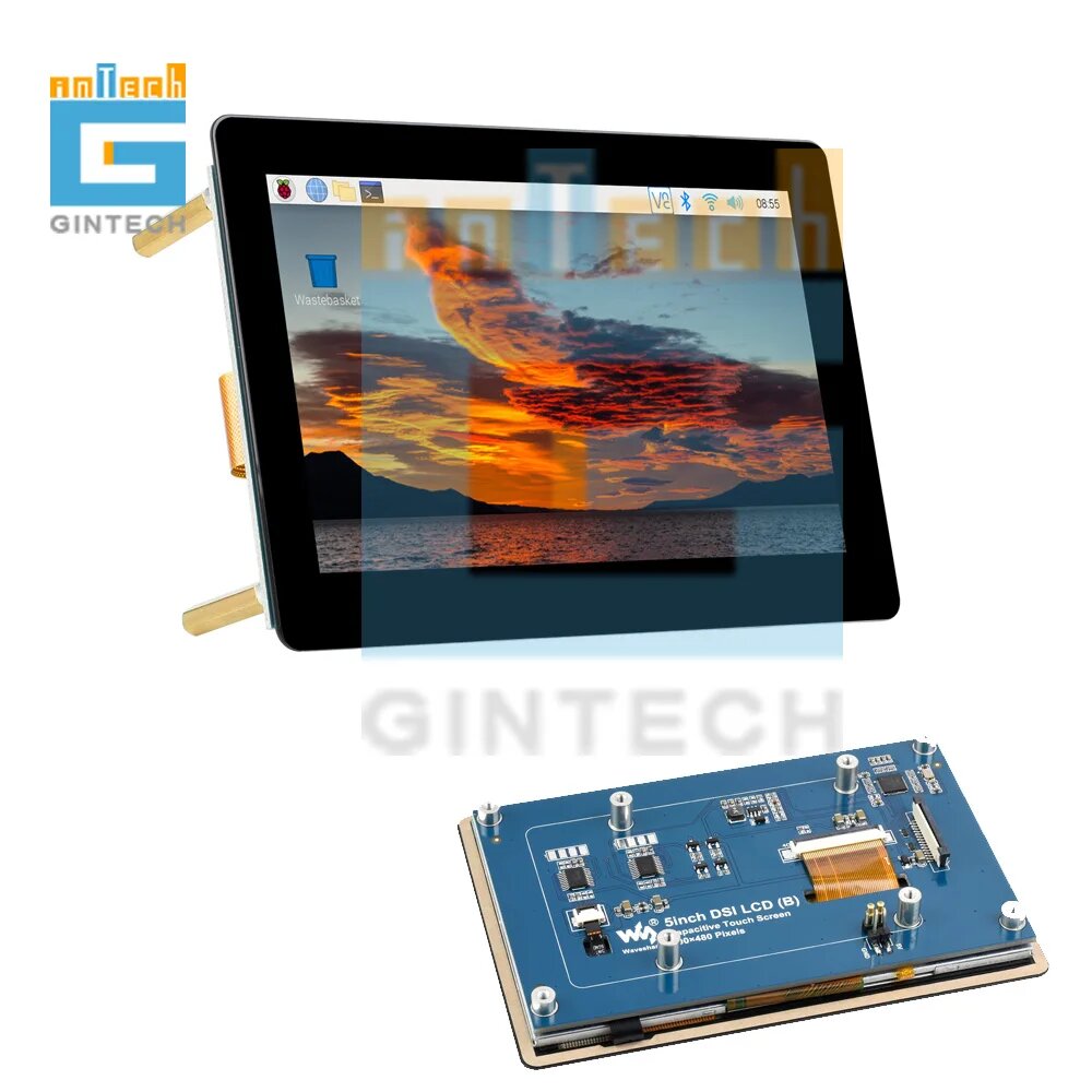 5-дюймовый сенсорный IPS-дисплей DSI для Raspberry Pi