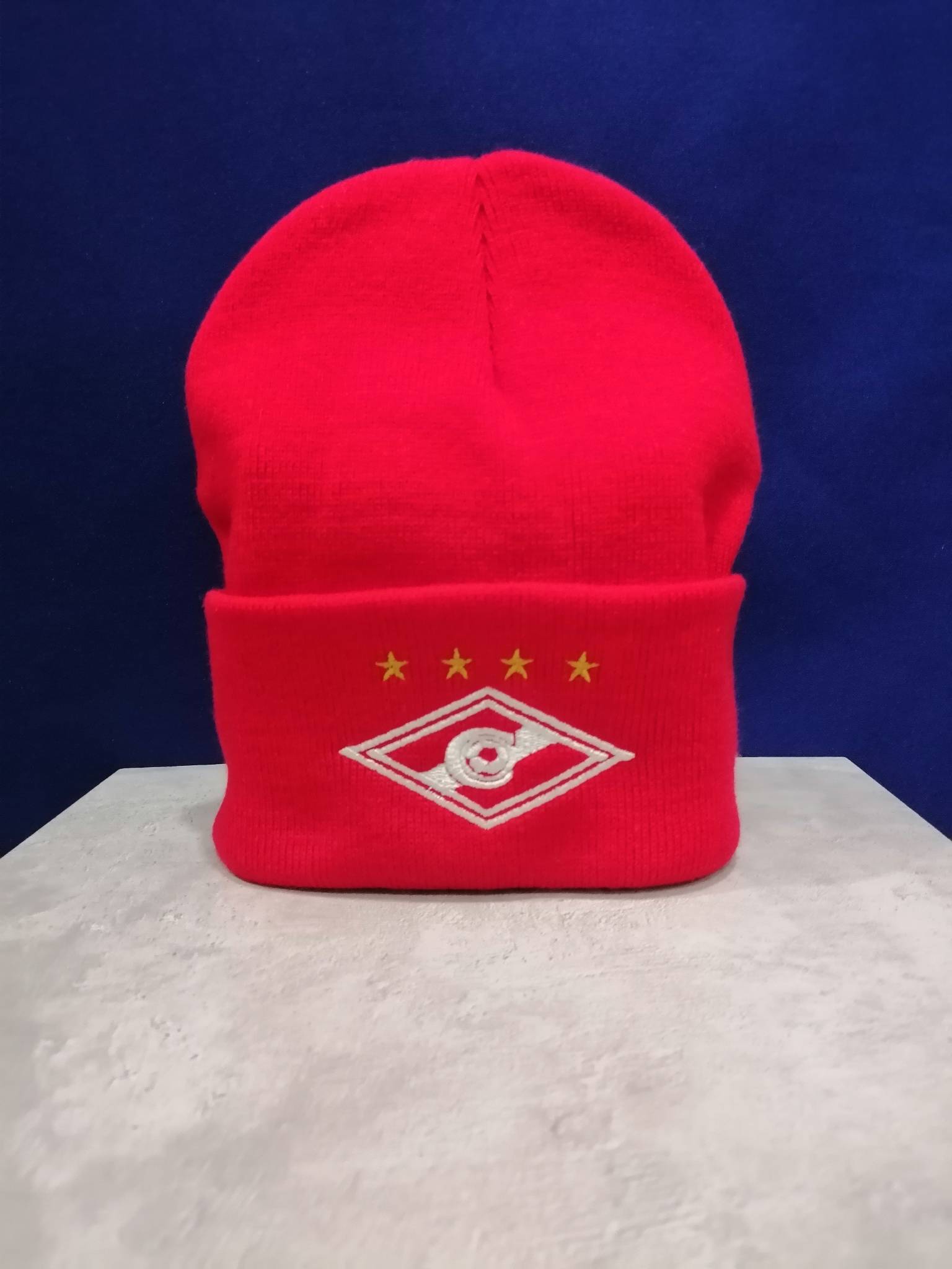 Для футбола SPARTAK (Москва) шапка зимняя футбольного клуба красная