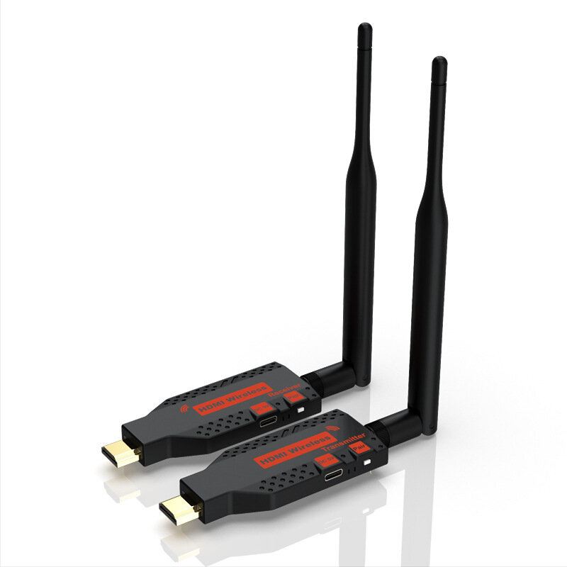 HDMI-удлинитель беспроводной, передатчик, 100 м, корпус из металла, комплект: 1 передатчик и 1 приёмник