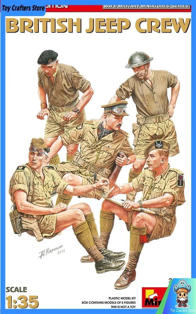Модель MINIART в сборе 35469 1/35 British Jeep Crew Special Edition