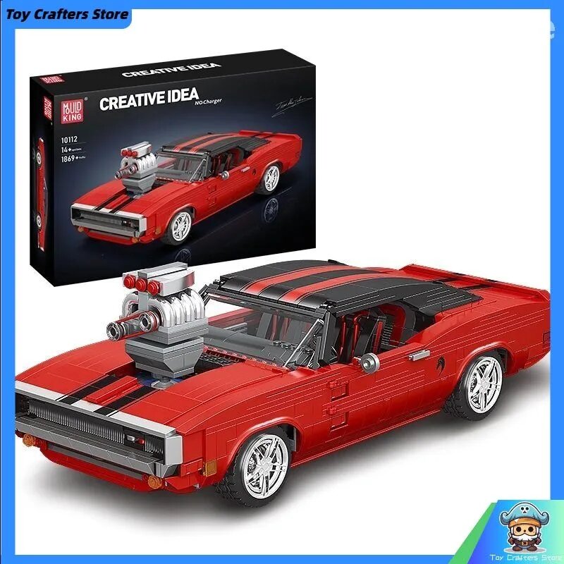 Конструктор, Mould King 10112, MOC автомобиль / Charger / 1869 деталей, серии Спид Чемпионс, Детские игрушки, Коллекционные игрушки