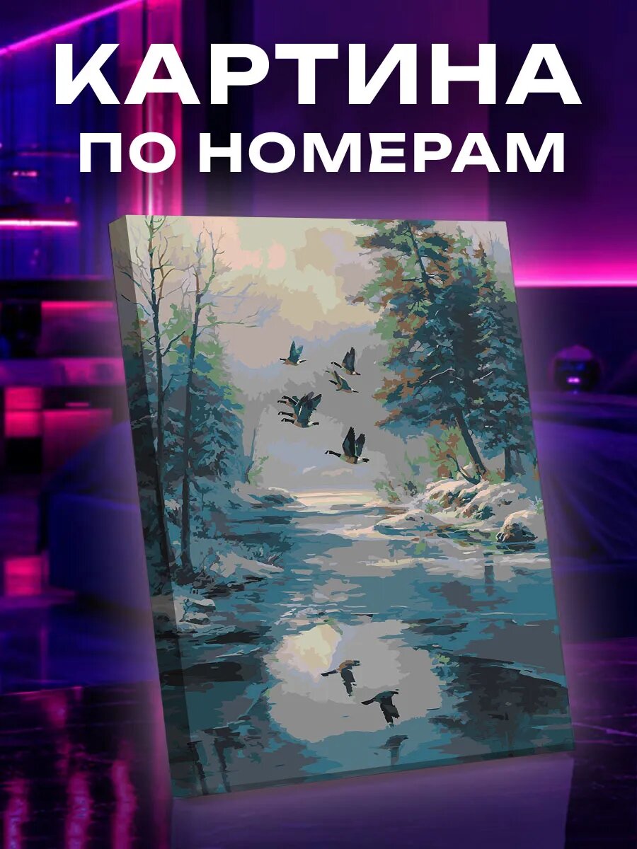 Картина по номерам Гуси