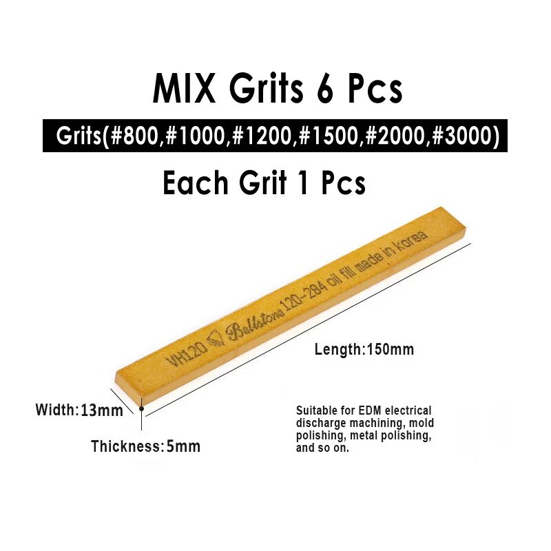 BellStone Точильный брусок, Mix grit2 6pcs