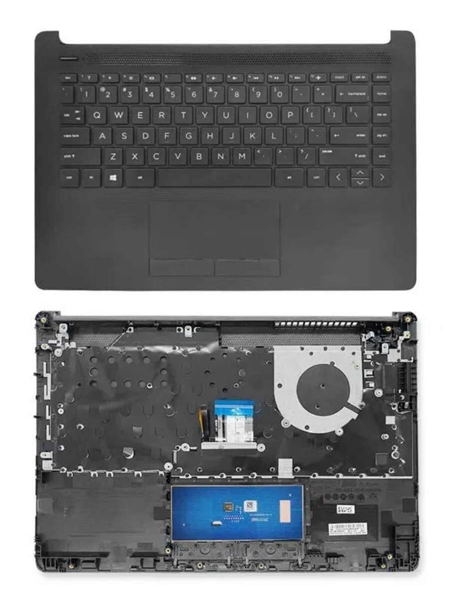 Клавиатура для ноутбука HP 14-CM 14-CK 14-DG 240 G7 245 246 G7 L44056-001 черная, верхняя панель в сборе (черная)